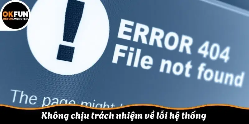 Không chịu trách nhiệm về lỗi hệ thống
